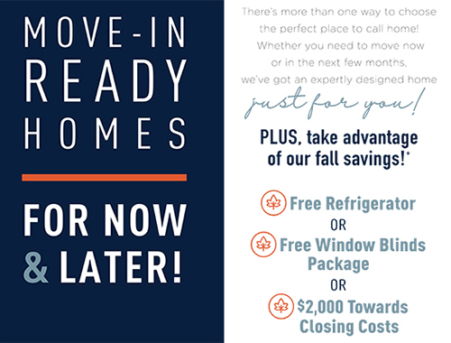 Save BIG on our Available Homes!